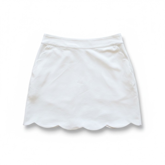 Vineyard Vines White Performance Scallop Skort Golf Skirt 4 Pickleball Tennis - Picture 2 of 4